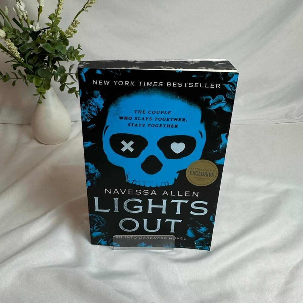 Lights Out Navessa Allen B&N Exclusive Sprayed Edges Paperback Dark Romance